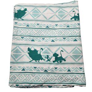 Disney The Lion King Twin Flat Sheet Bedding White Turquoise Simba Pumbaa